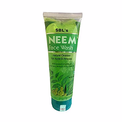 SBL Neem Face Wash – Natural Cleanser with Aloe Vera, Berberis & Tea Tree Oil for Acne, Pimples & Clear Skin | Dava Global