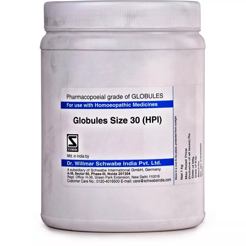 19511-1-1000 Willmar Schwabe India Globules Size 30 HPI 1kg by Dava Global