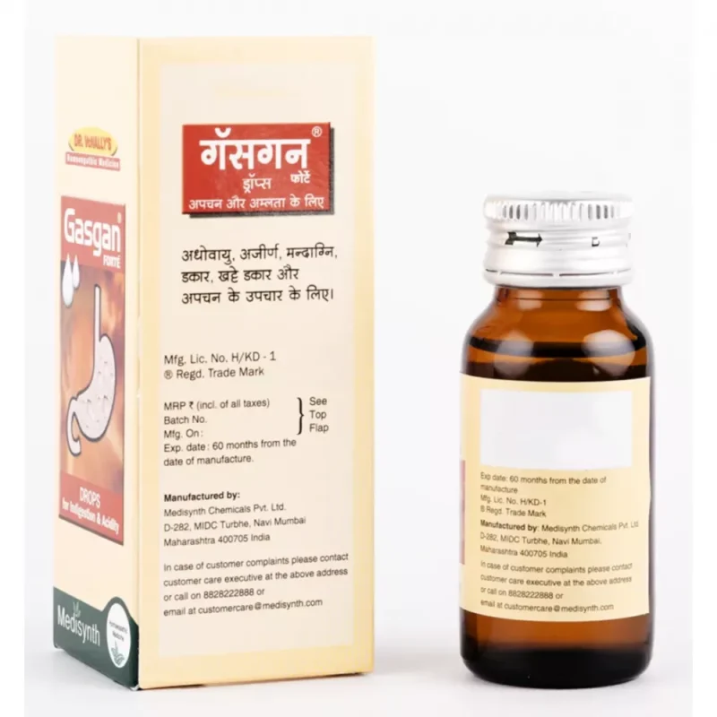 Medisynth Gasgan Forte Drops for Indigestion and Acidity 30ml by Dava Global
