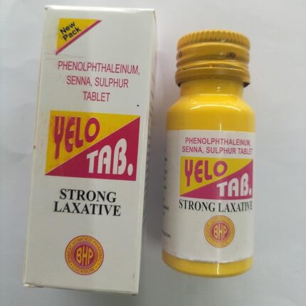 Bharat Homoeo Pharmacy Yelo Tab Strong Laxative 50 Tablets by Dava Global