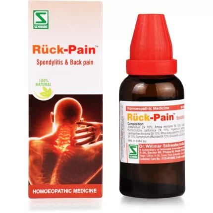Dr. Willmar Schwabe India Ruck-Pain Drops 30ml for Spondylitis & Back Pain
