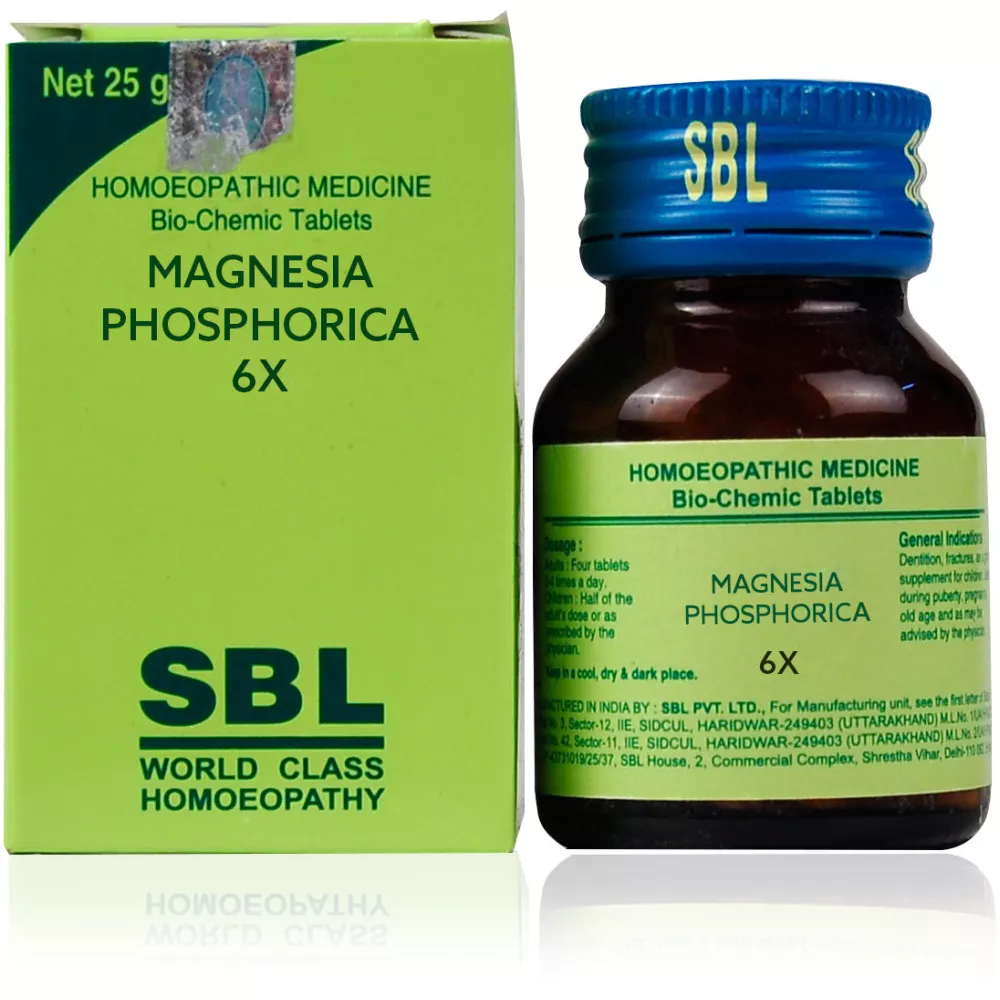 880-1-1000 SBL Magnesia Phosphoricum 6X Bio-Chemic Tablets 25g by Dava Global
