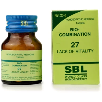 SBL Bio-Combination 27 (BC 27) – Homoeopathic Medicine for Lack of Vitality, Low Energy | Dava Global