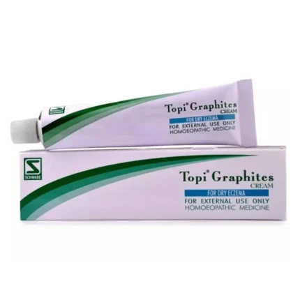 Topi Graphites Cream relieves dry eczema, rawness, cracked nipples & early keloid/fibroma. Trusted homeopathic skin care. Buy 25gm at Dava Global India.