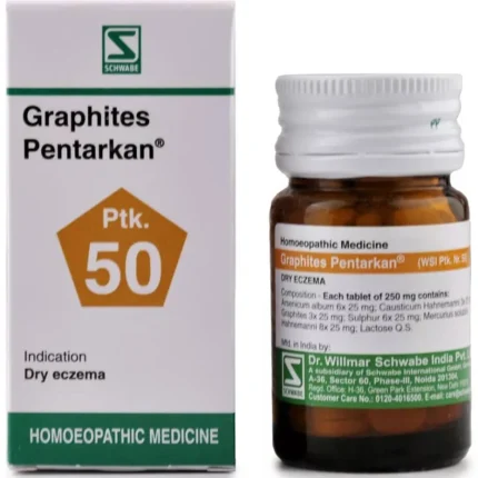 Dr Willmar Schwabe Graphites Pentarkan Homoeopathic Medicine for Dry Eczema India