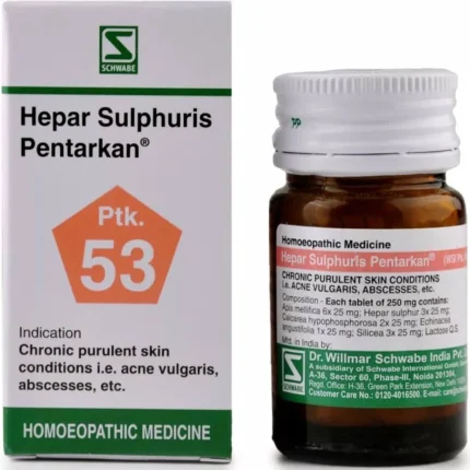 Hepar Sulphuris Pentarkan Homoeopathic Medicine for Acne Vulgaris and Abscesses India