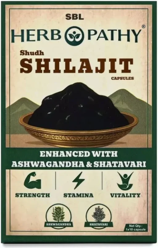SBL Shudh Shilajit Capsules with Ashwagandha & Shatavari – Strength, Stamina & Vitality for Men | Dava Global